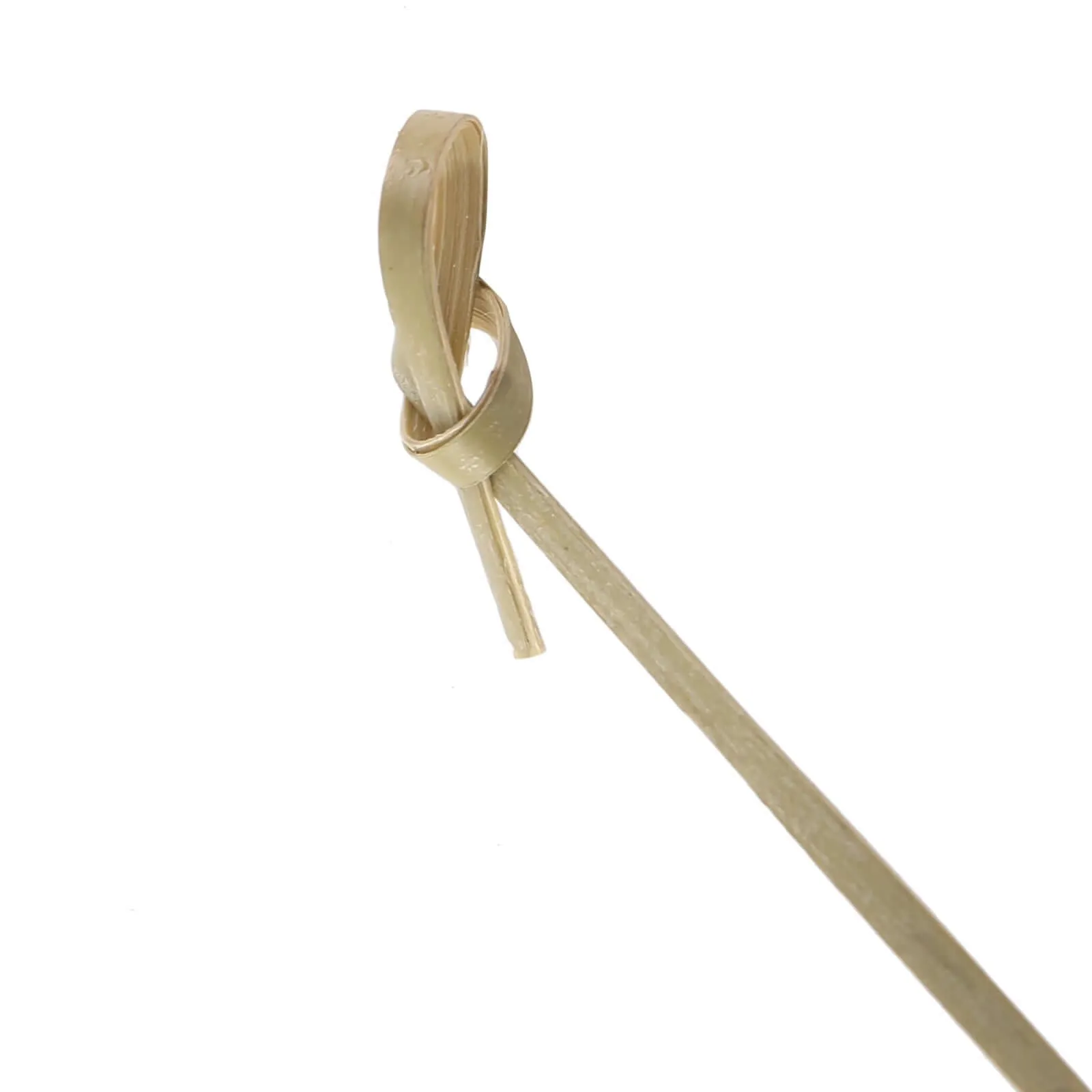 100 Pack Eco Friendly Twisted Knot Bamboo Skewers Party Picks, Decorative Top Cocktail Sticks - 6"