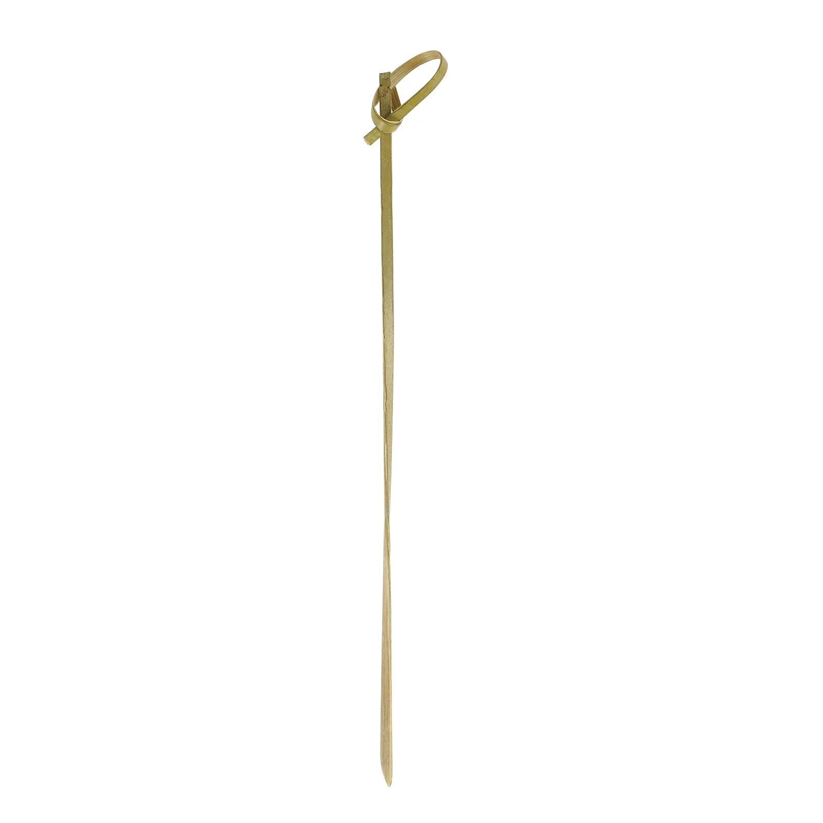 100 Pack Eco Friendly Twisted Knot Bamboo Skewers Party Picks, Decorative Top Cocktail Sticks - 6"