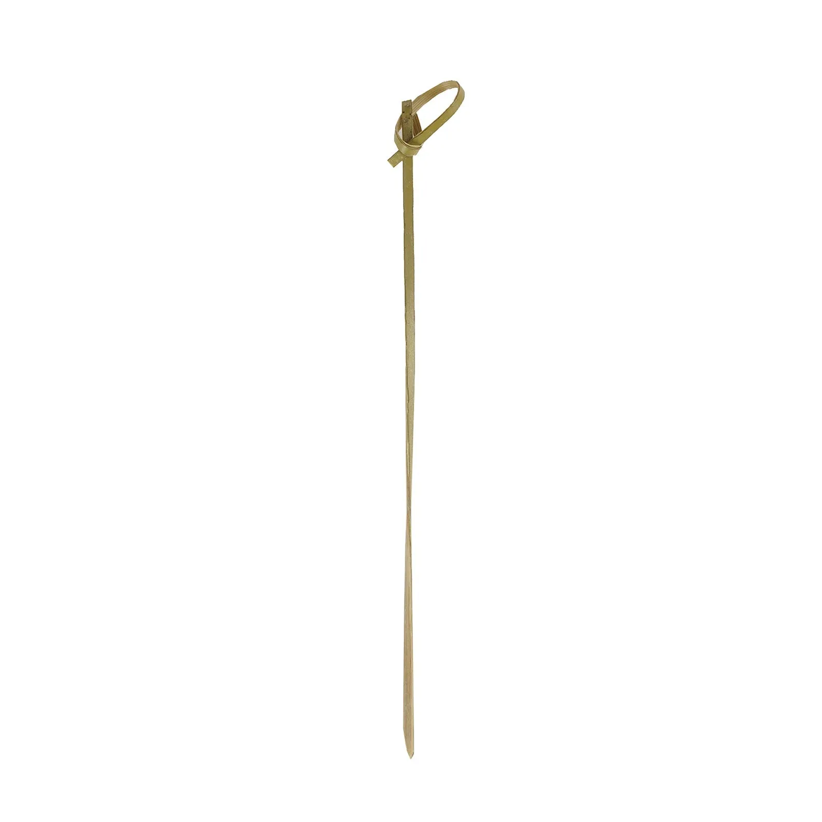 100 Pack Eco Friendly Twisted Knot Bamboo Skewers Party Picks, Decorative Top Cocktail Sticks - 6"