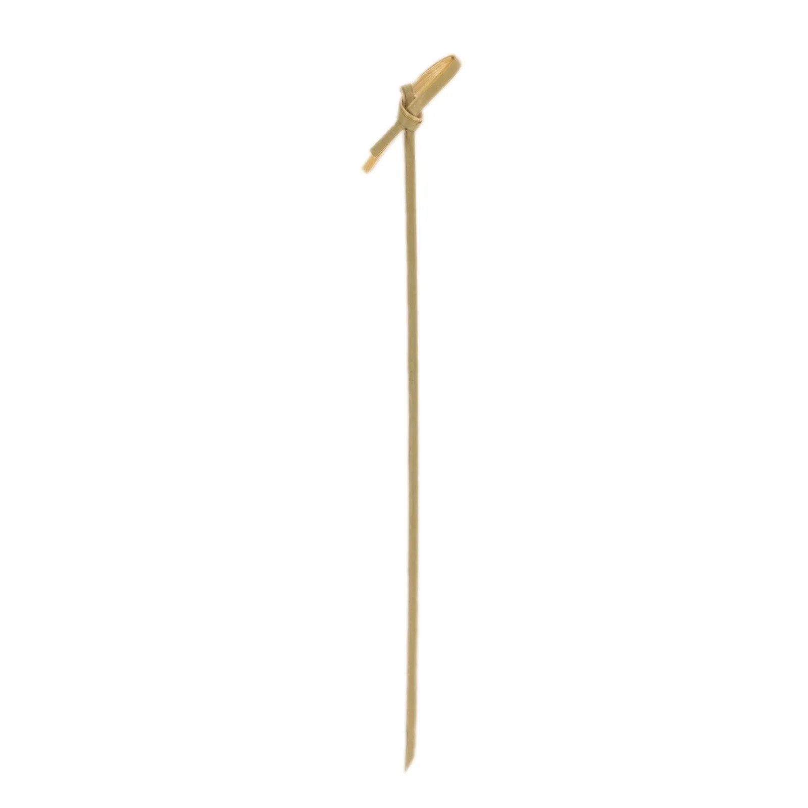 100 Pack Eco Friendly Twisted Knot Bamboo Skewers Party Picks, Decorative Top Cocktail Sticks - 6"