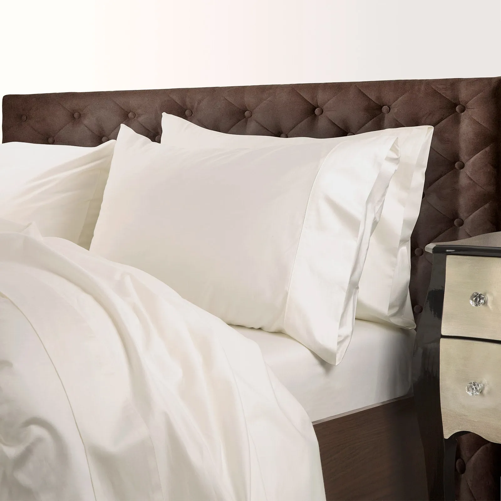 1000 Thread Count Cotton Blend Quilt Cover Set | Premium Hotel Grade Bedding | King - Pebble