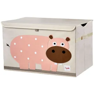 3 Sprouts Pink Hippo Toy Chest