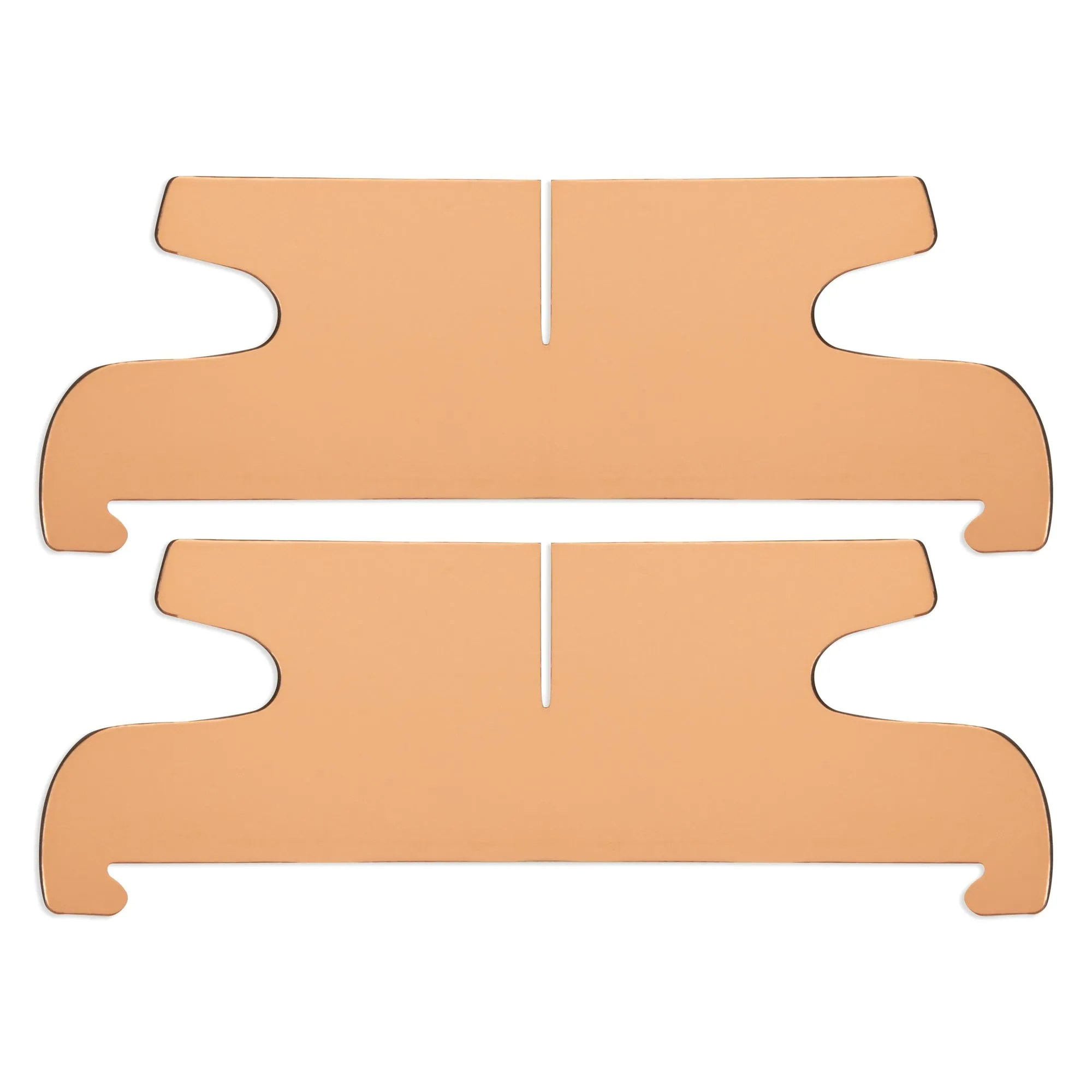 4 Pack Mini Rose Gold Cardboard Cupcake Stand Set, Metallic Cake Holders for Dessert Table (11.5 x 4 In)