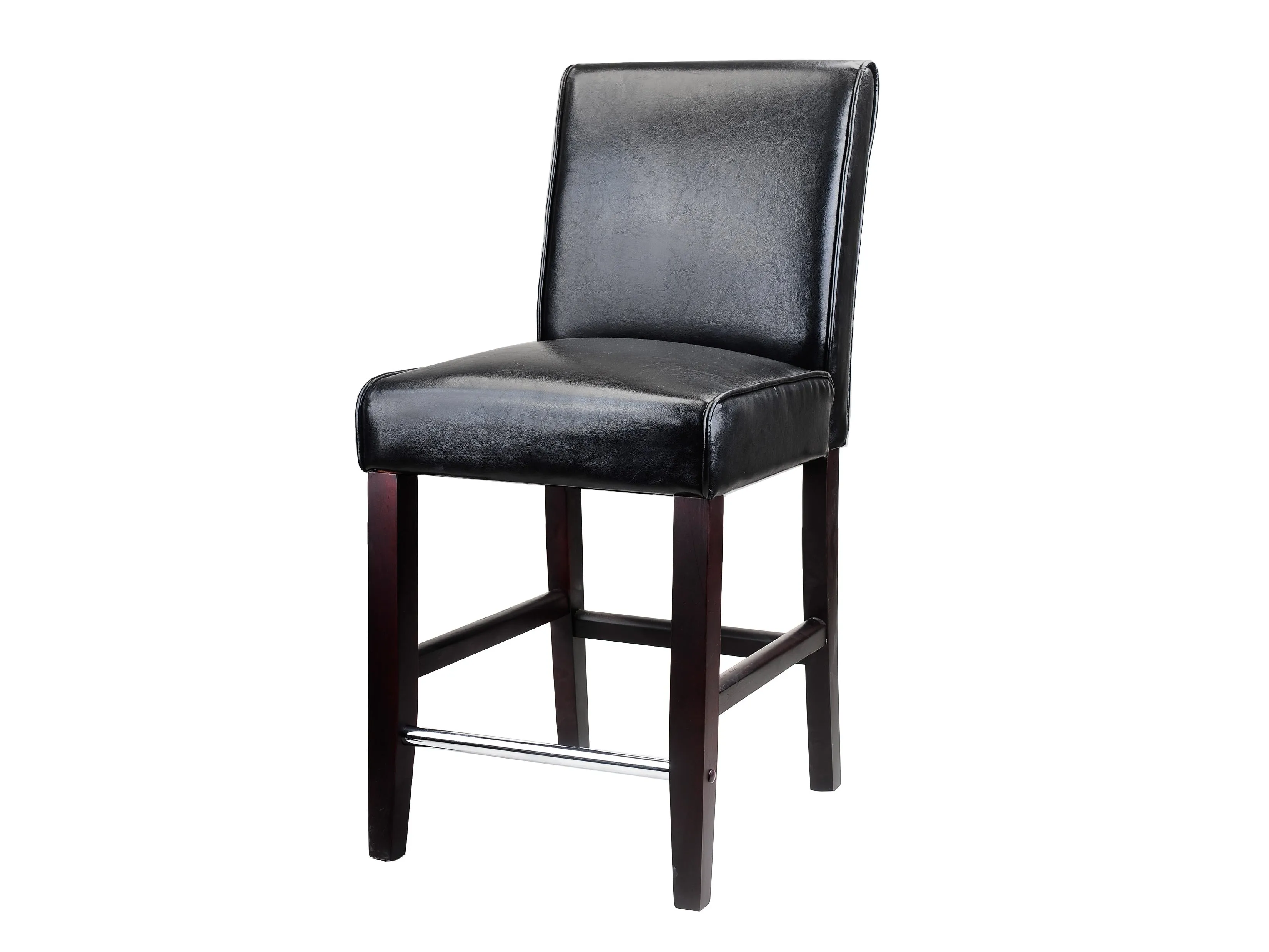 Black Wooden Counter Height Bar Stool