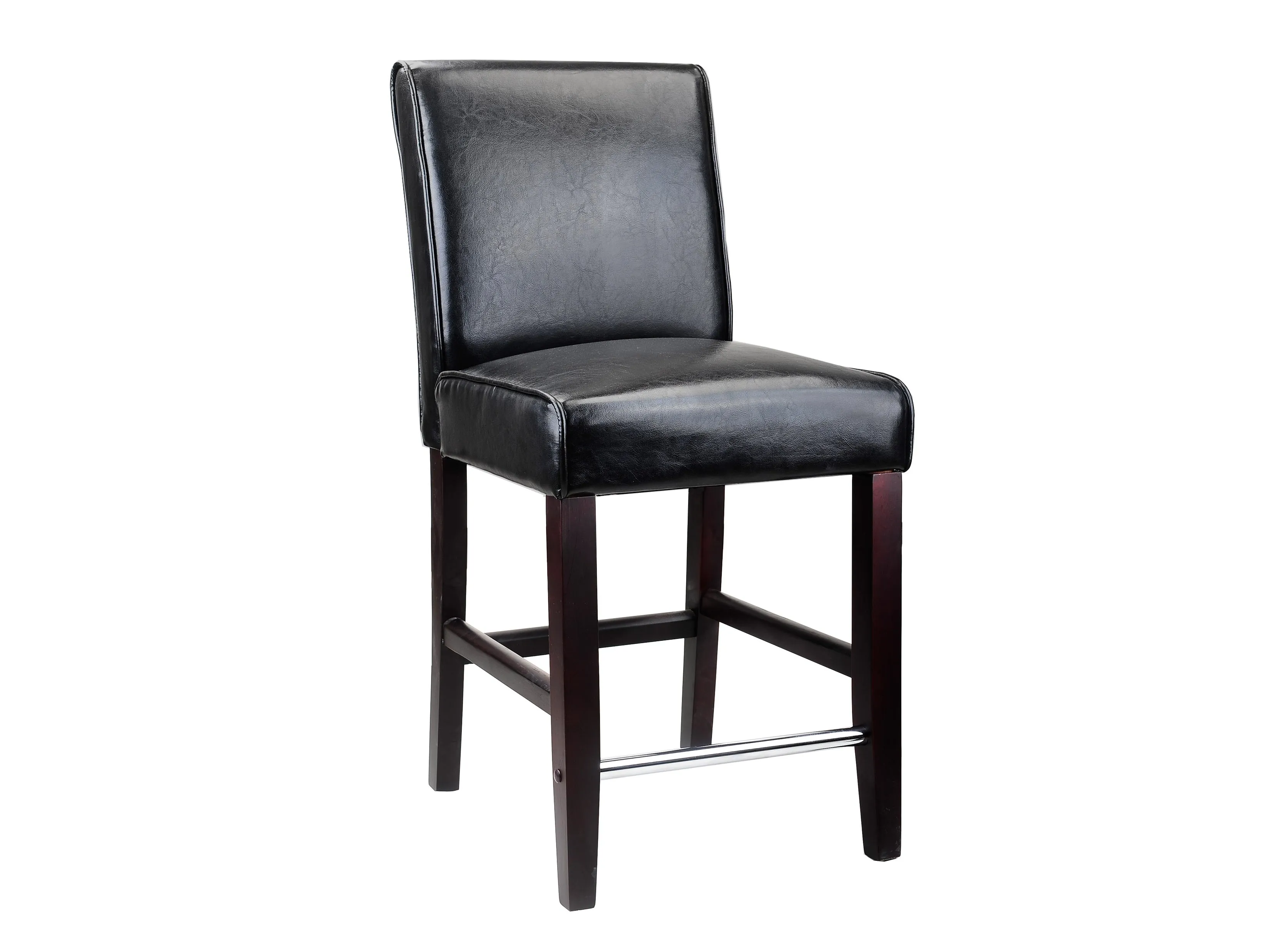 Black Wooden Counter Height Bar Stool