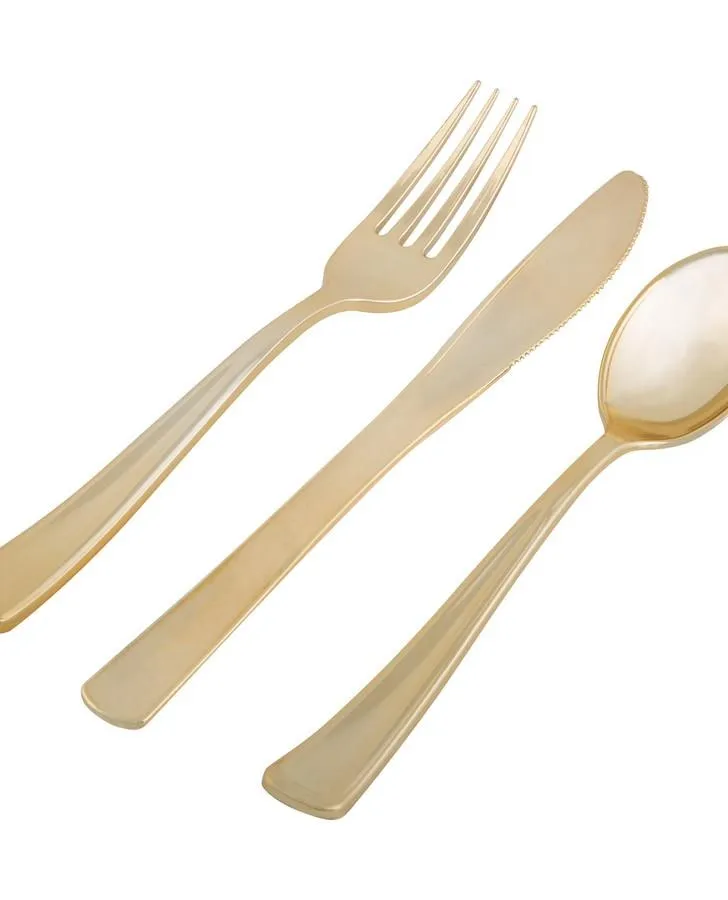 Blush Gold Flower 56pc Party Set (Setting for 8)