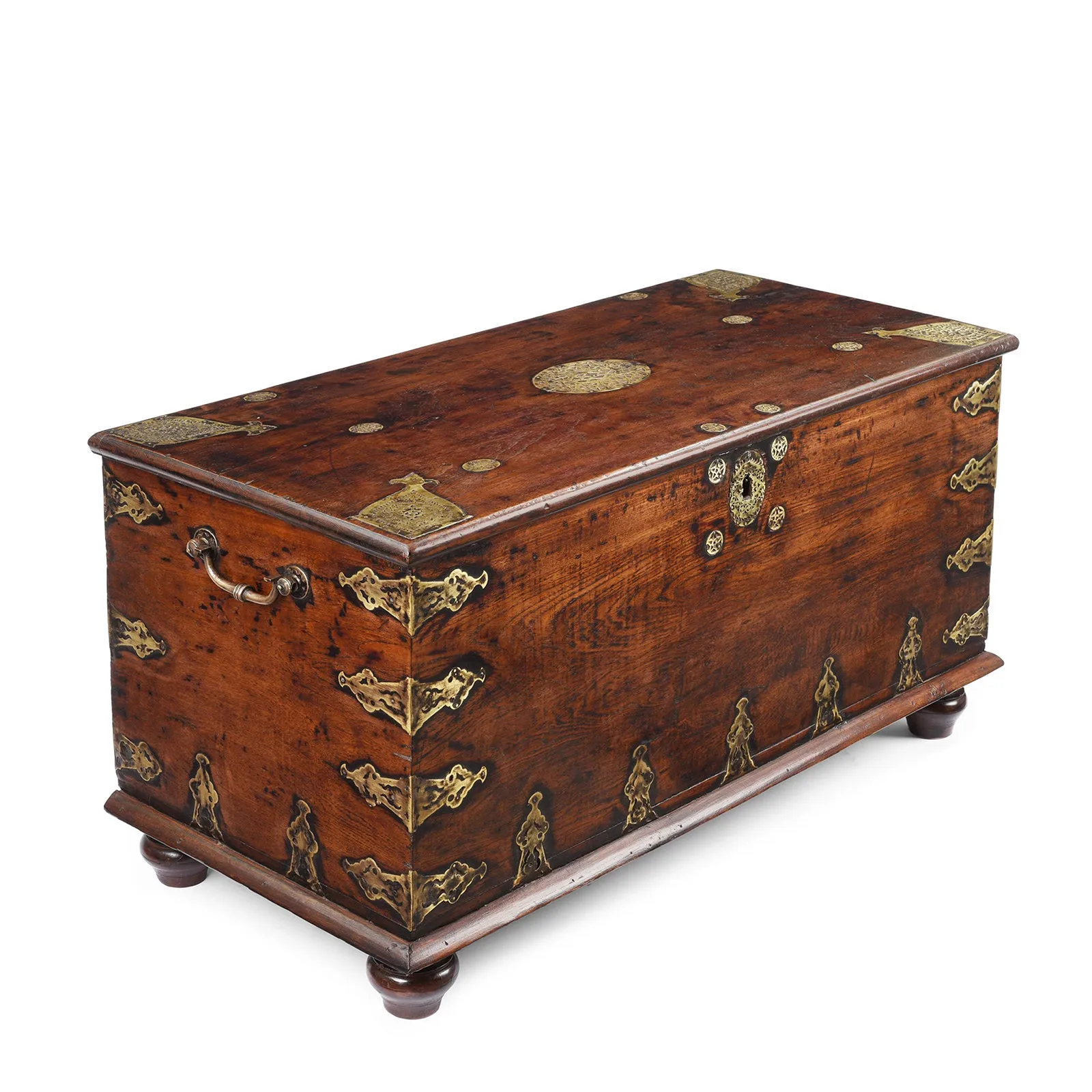Brass Bound Chest From Rann Of Kutch - 18th Century
