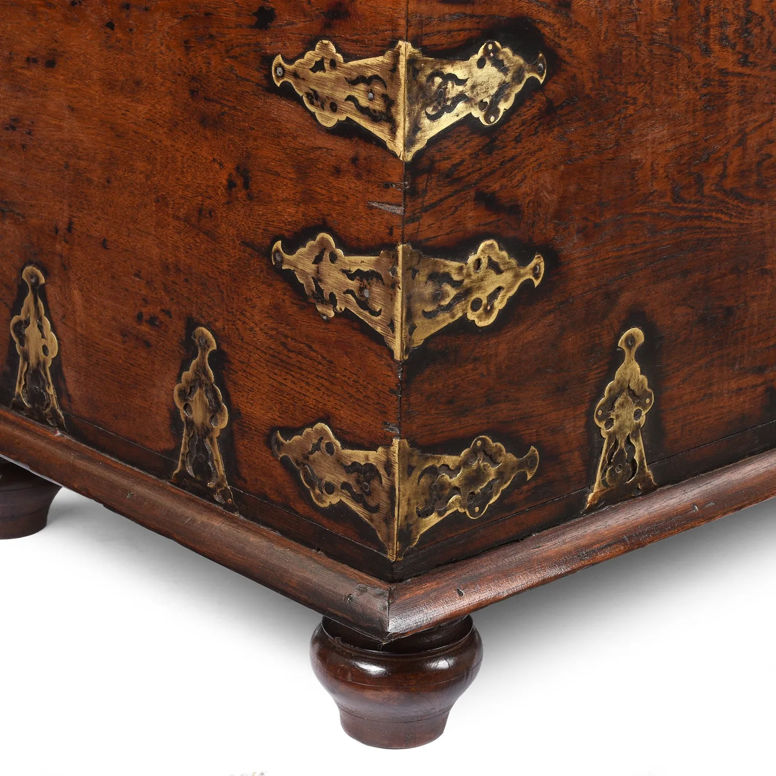 Brass Bound Chest From Rann Of Kutch - 18th Century