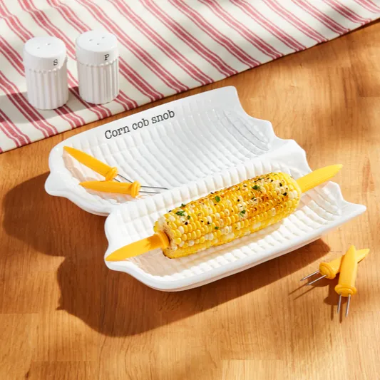 Ceramic Corn Platter Set