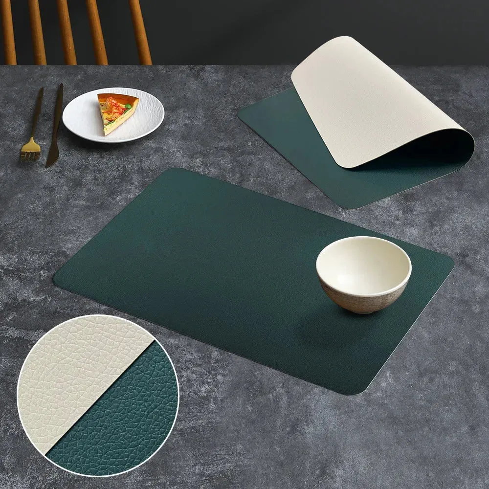 Double-Sided Leather Placemats