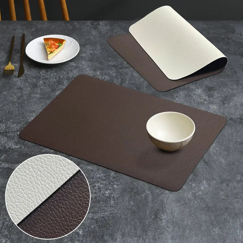 Double-Sided Leather Placemats