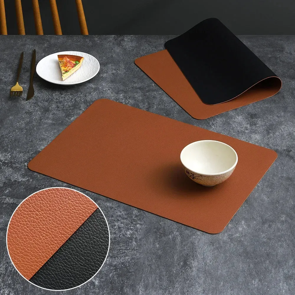 Double-Sided Leather Placemats