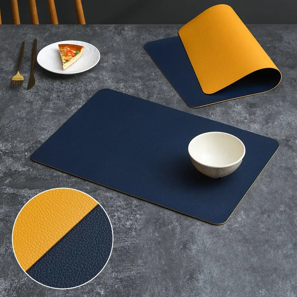 Double-Sided Leather Placemats