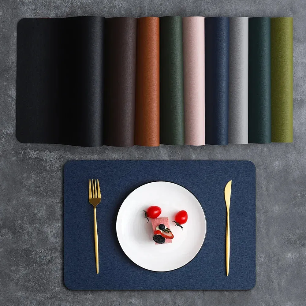 Double-Sided Leather Placemats