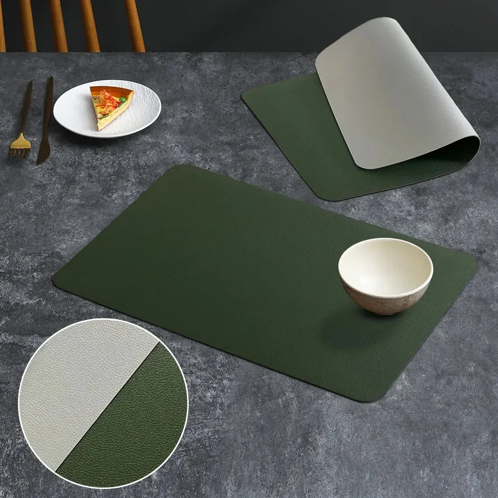 Double-Sided Leather Placemats