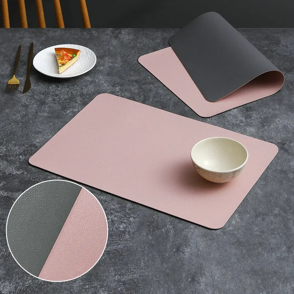 Double-Sided Leather Placemats