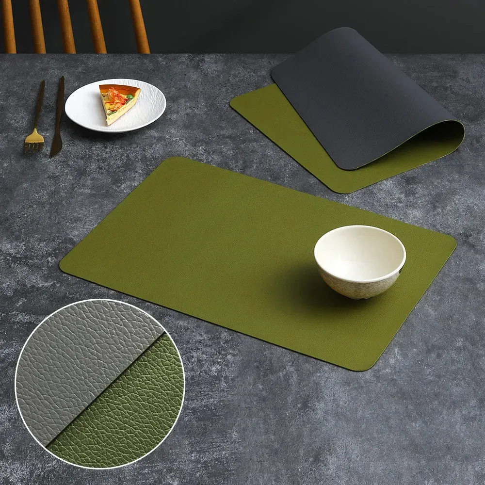 Double-Sided Leather Placemats