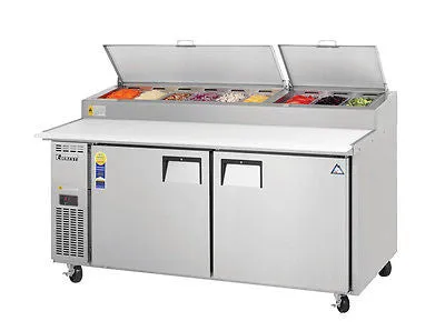 Everest EPPR2 71" Double Door Pizza Prep Table