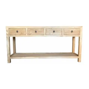 Hall Table 4 Drawer Recycled Elm