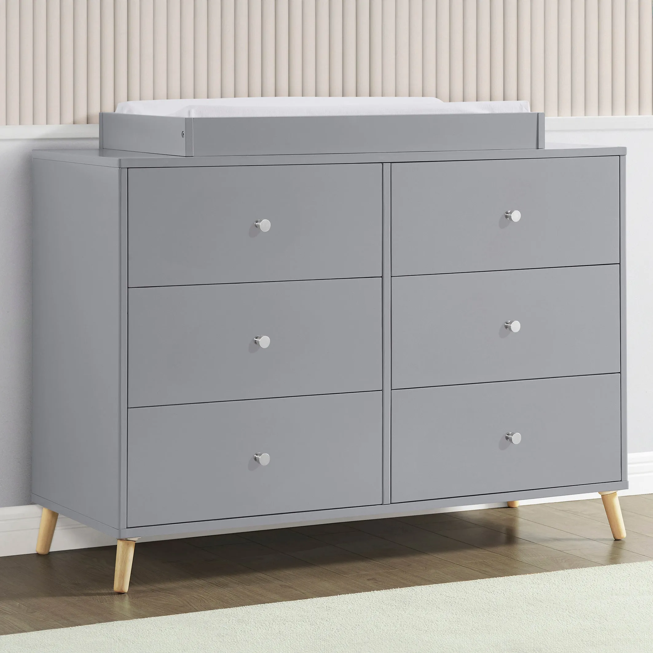 Jordan 6 Drawer Dresser with Interlocking Drawers