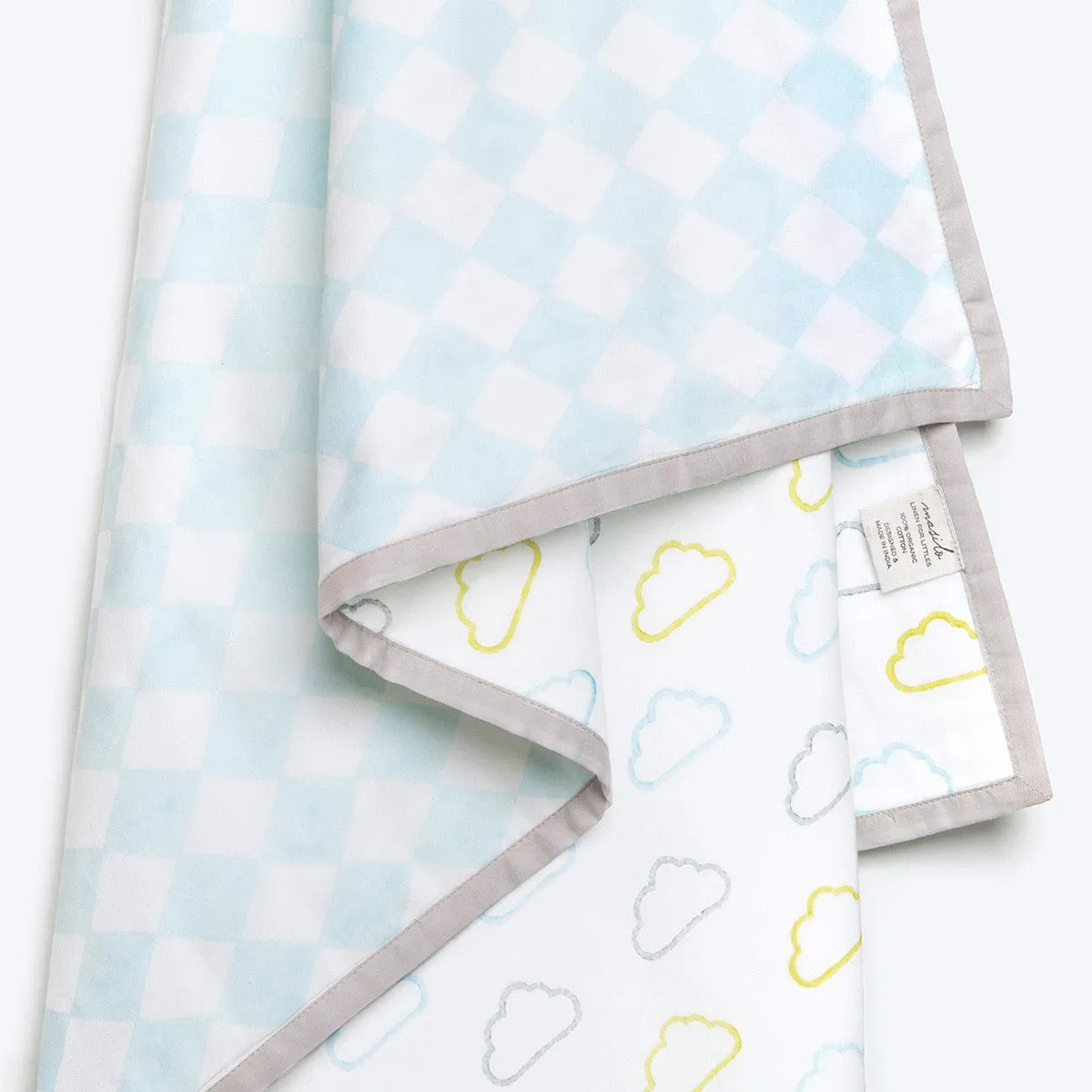 New Baby Mini Cot Set<br> Blue Cloud<br><span style="font-size: 10px;">Can be Personalised</span>