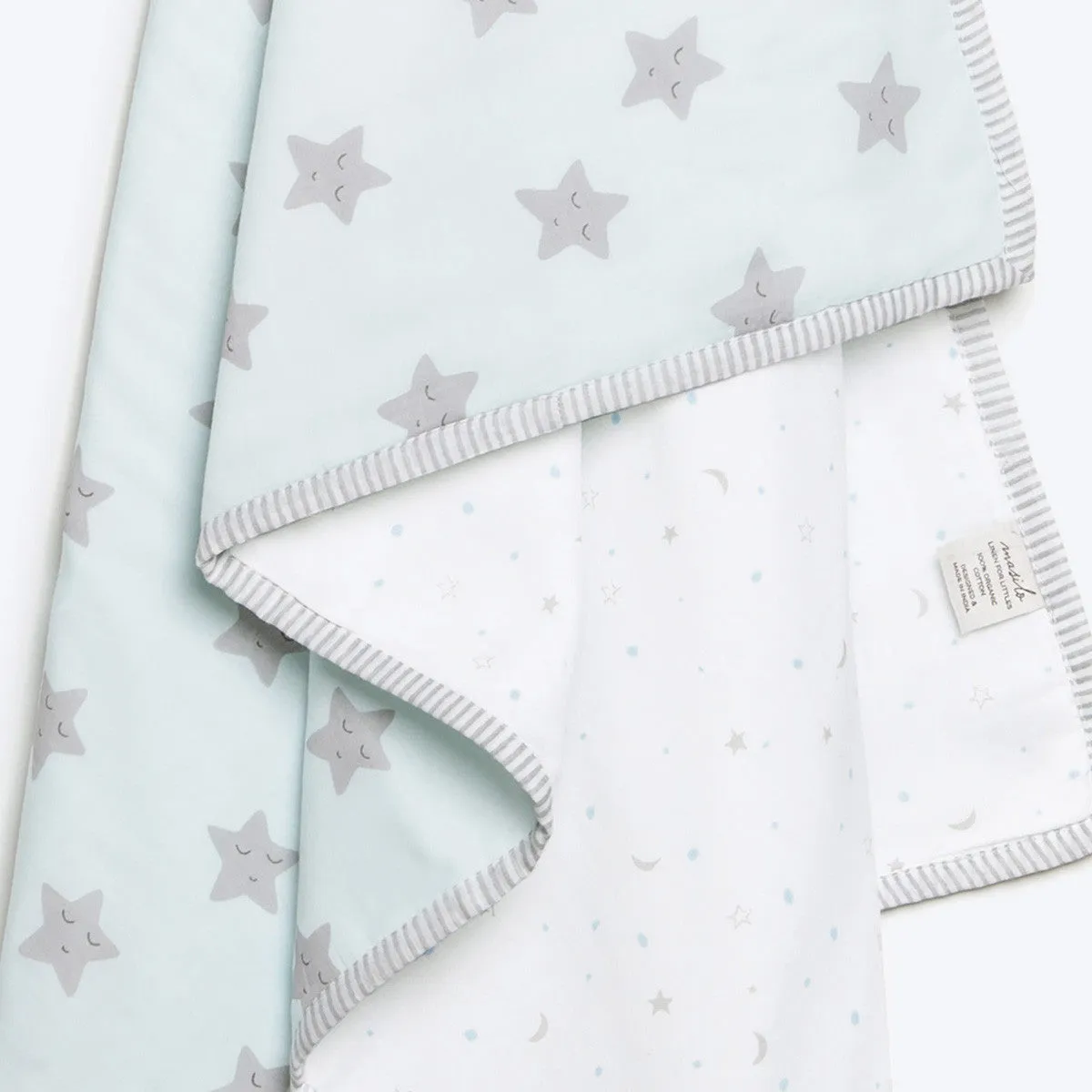 New Baby Mini Cot Set<br> Blue Star<br><span style="font-size: 10px;">Can be Personalised</span>
