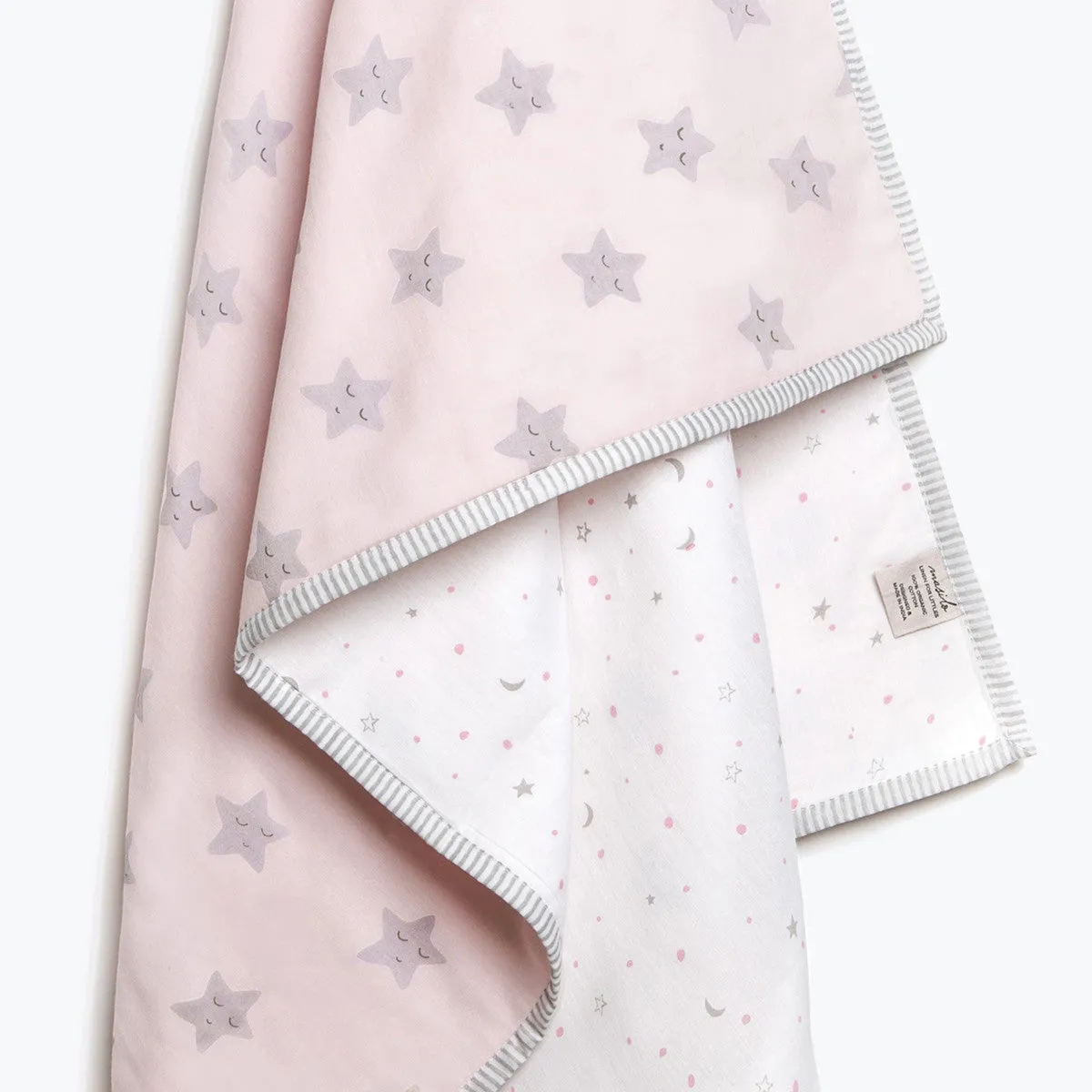 New Baby Mini Cot Set<br> Pink Star<br><span style="font-size: 10px;">Can be Personalised</span>