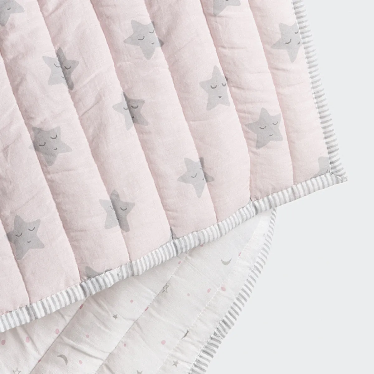 New Baby Mini Cot Set<br> Pink Star<br><span style="font-size: 10px;">Can be Personalised</span>