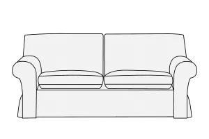 Newport | 3 Seater Extra Loose Cover | Miami Snow White