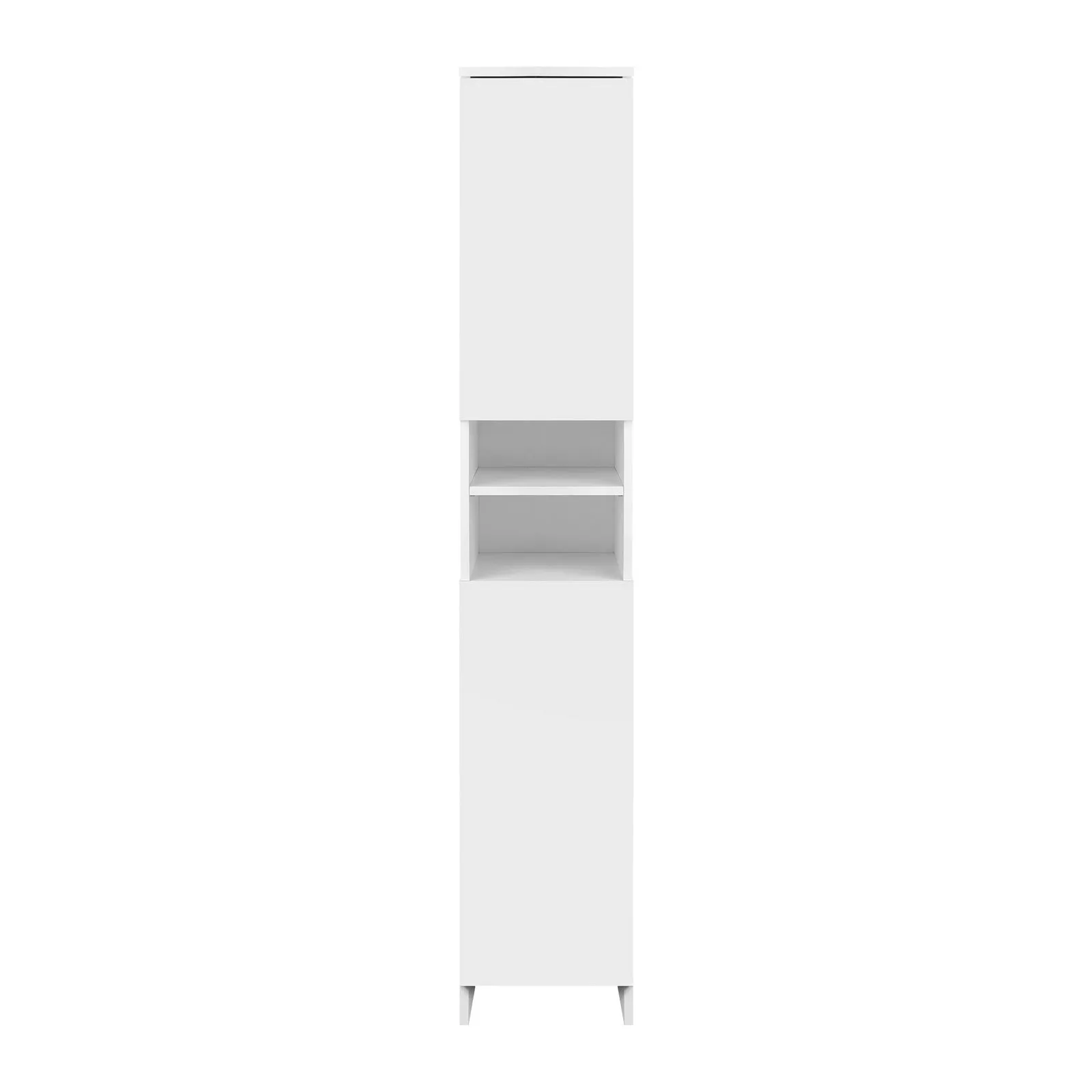 Oikiture Bathroom Cabinet Storage Laundry Tall Slim Toilet Floor Cupboard White