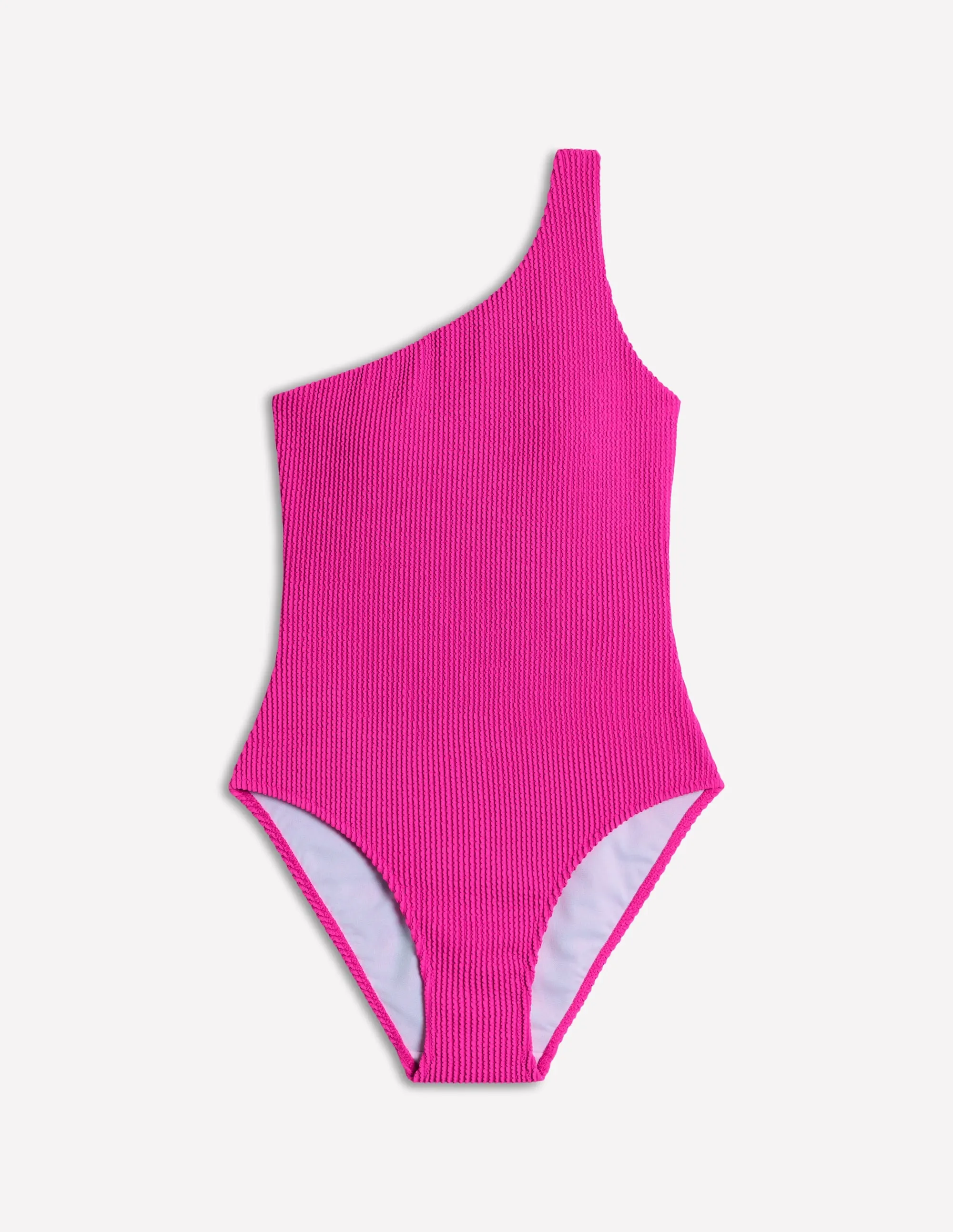 One Shoulder Swimsuit-Amazing Pink