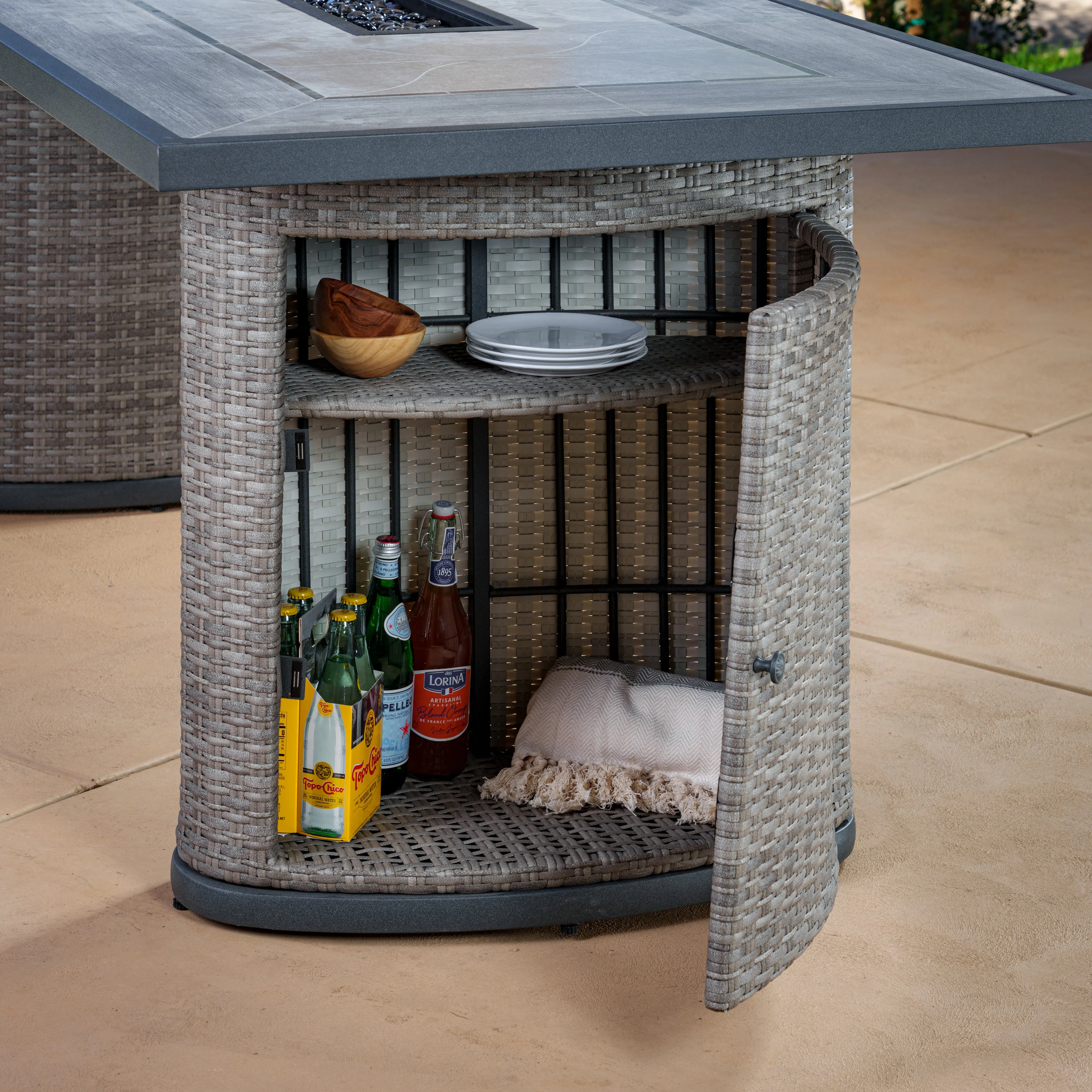 Parson 7-piece Fire Outdoor High Dining Set