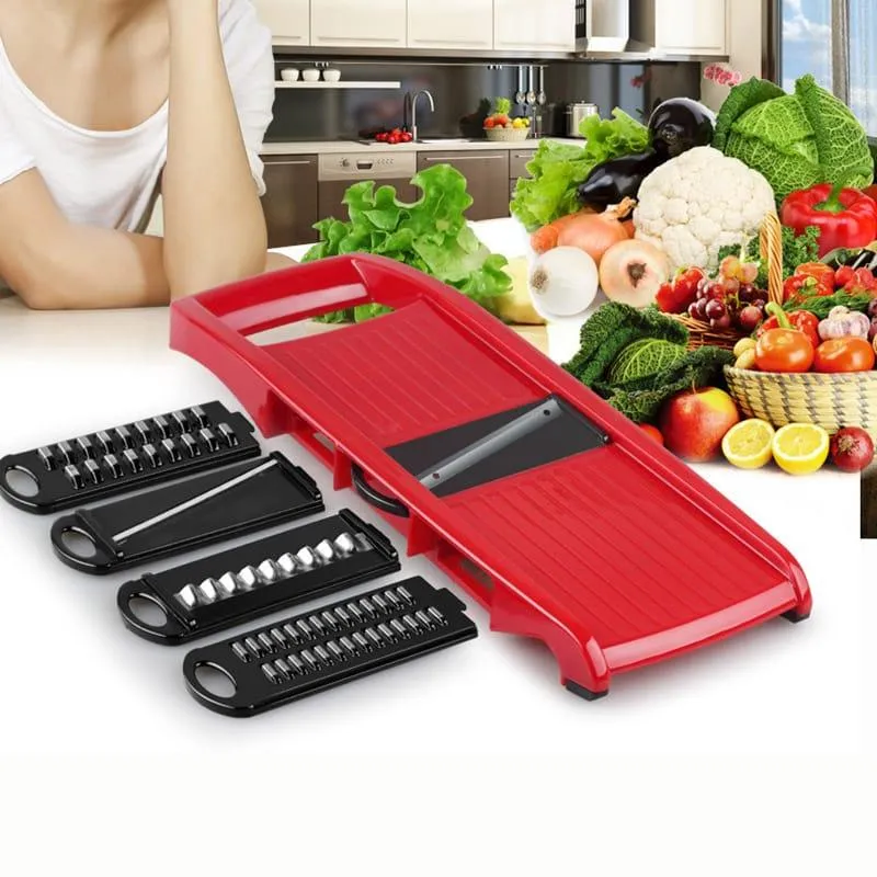 Plastic Vegetable Graters with Adjustable Stainless Steel Blades