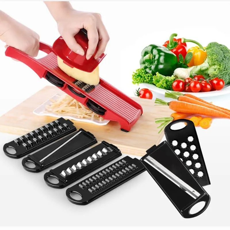 Plastic Vegetable Graters with Adjustable Stainless Steel Blades
