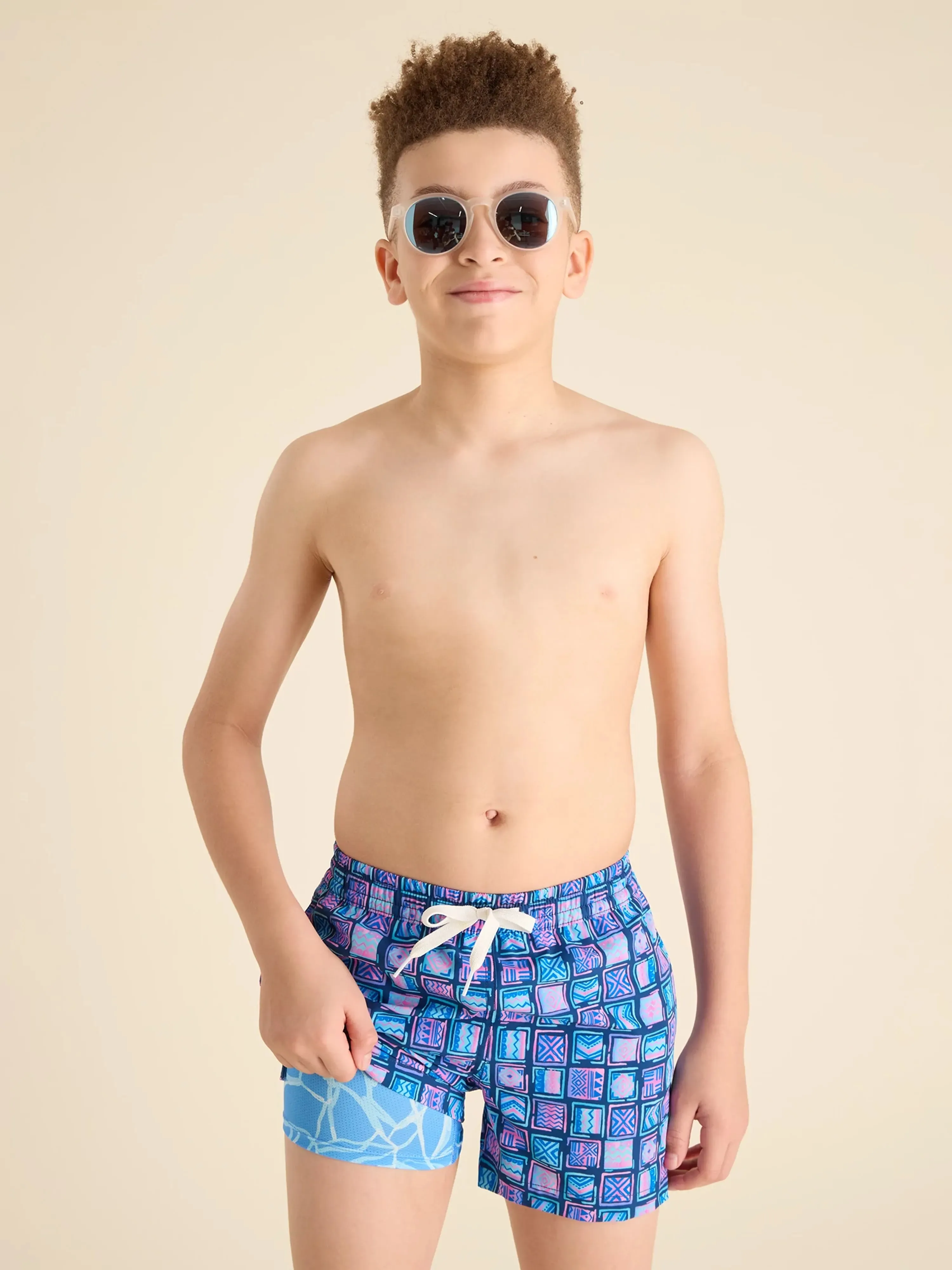The Totally Cubulars (Boys Lined Classic Swim Trunk- Shorter)