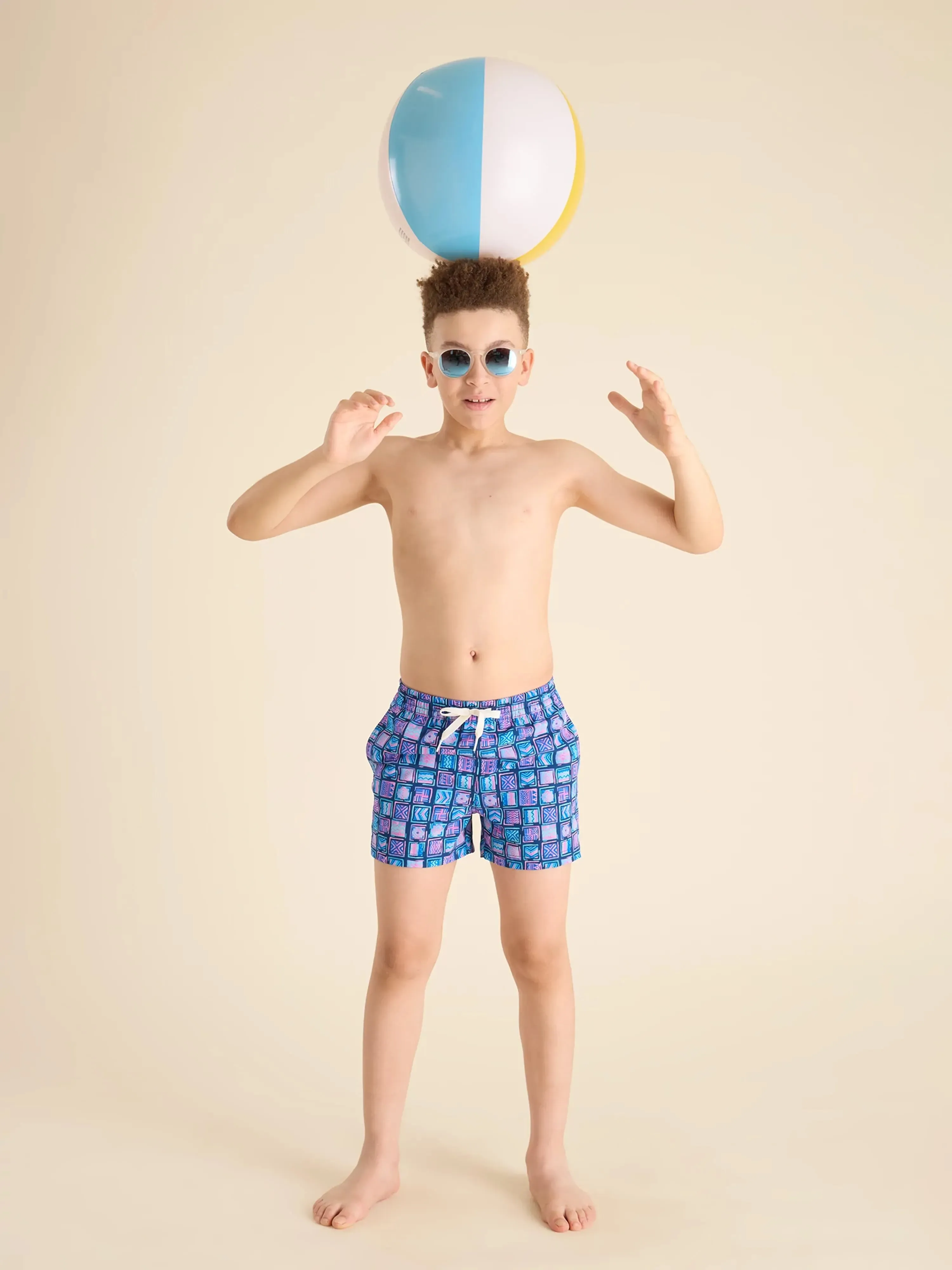 The Totally Cubulars (Boys Lined Classic Swim Trunk- Shorter)