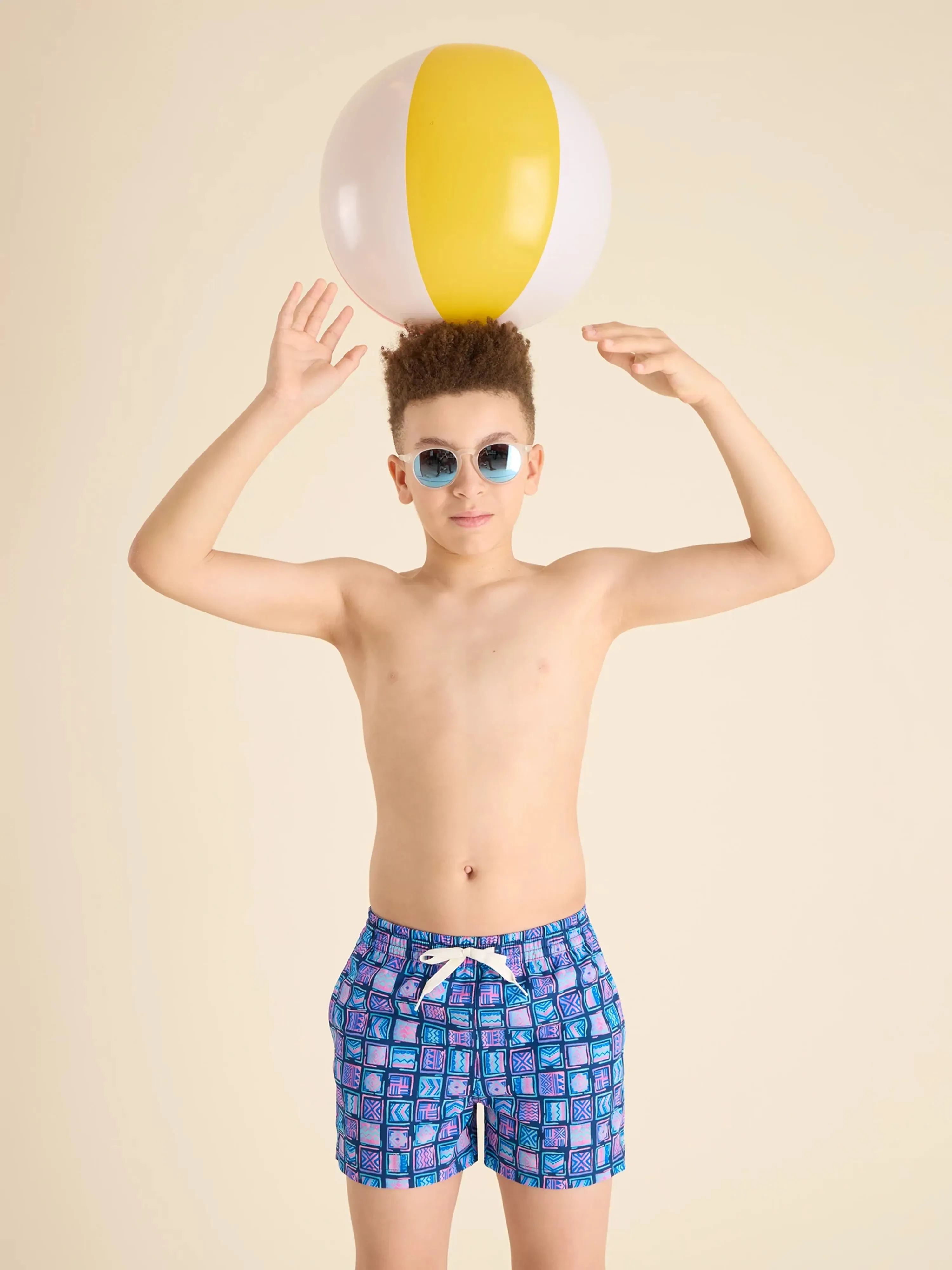 The Totally Cubulars (Boys Lined Classic Swim Trunk- Shorter)