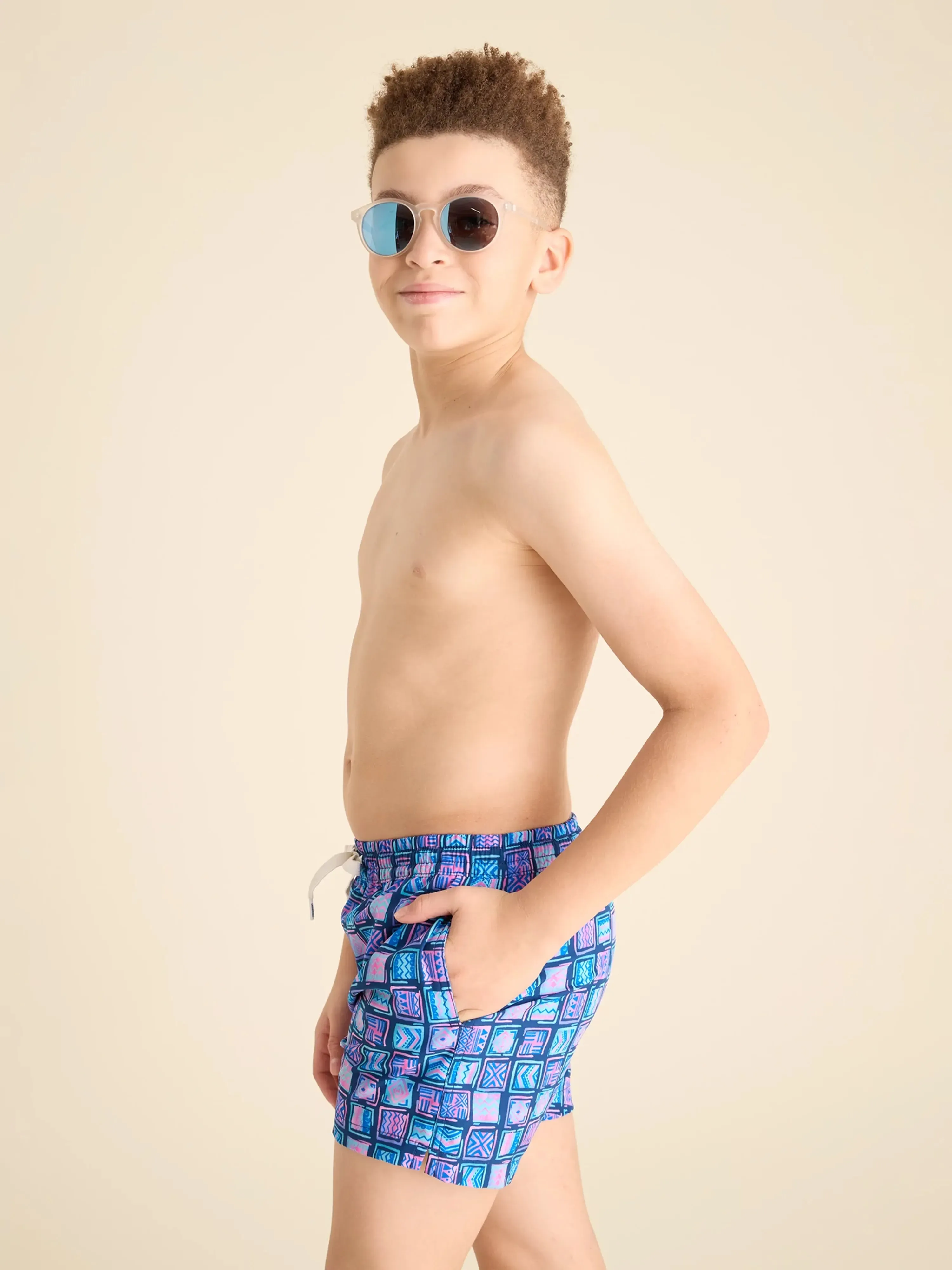 The Totally Cubulars (Boys Lined Classic Swim Trunk- Shorter)